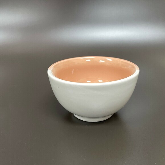 Jamestown China by Action Industries Bowl Pink White Brazil 5 1/4" x 2 7/8" High - Picture 2 of 8